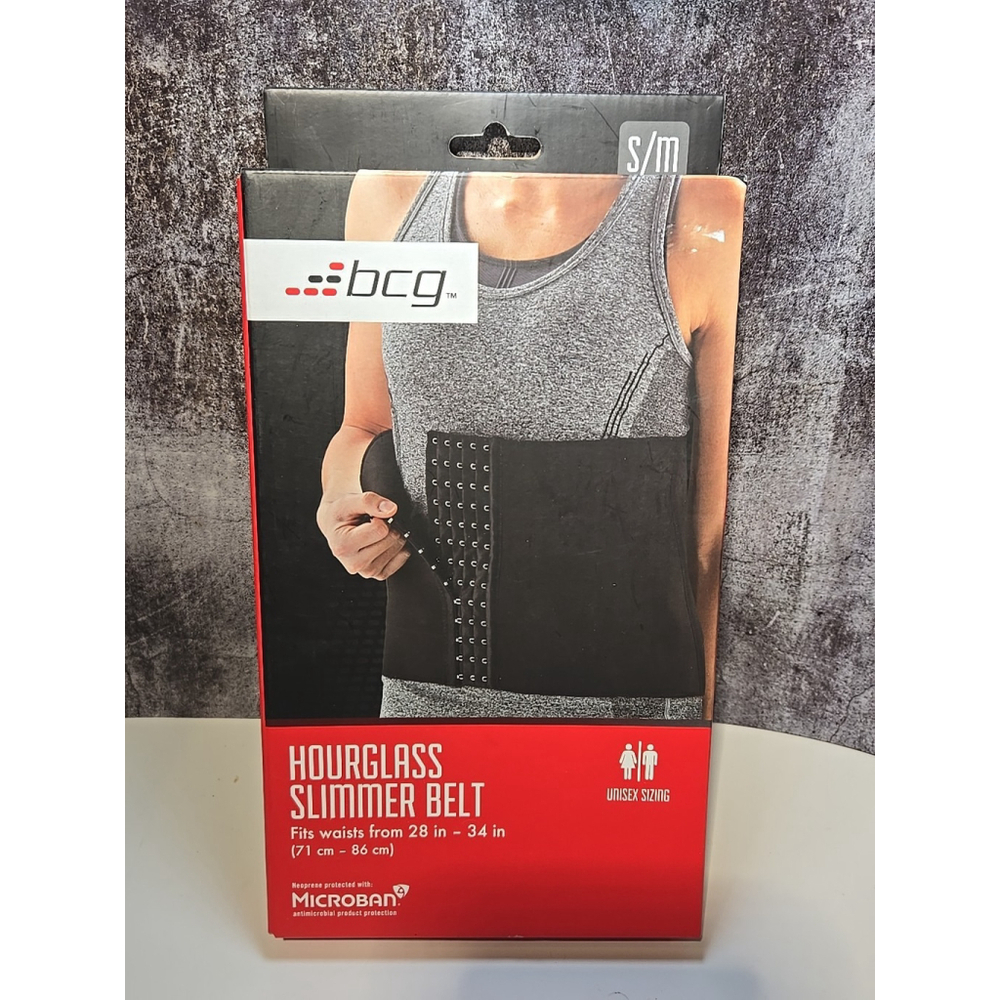 BCG Hourglass Slimmer Belt Unisex S/M 28" To 34" Unisex Size Microban NIB (164)
